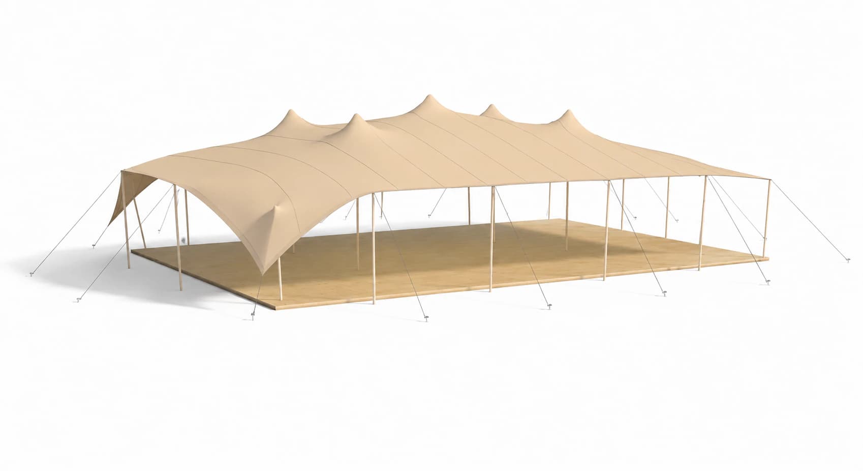 Grande configuration de tente Stretch pour événement à forte jauge